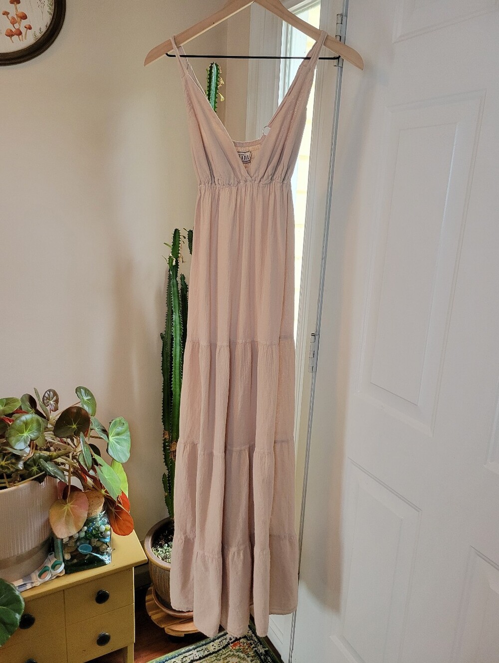Seaspice Resort Wear 'Samantha' Maxi Dress in Baby Beige, Size Womens Medium